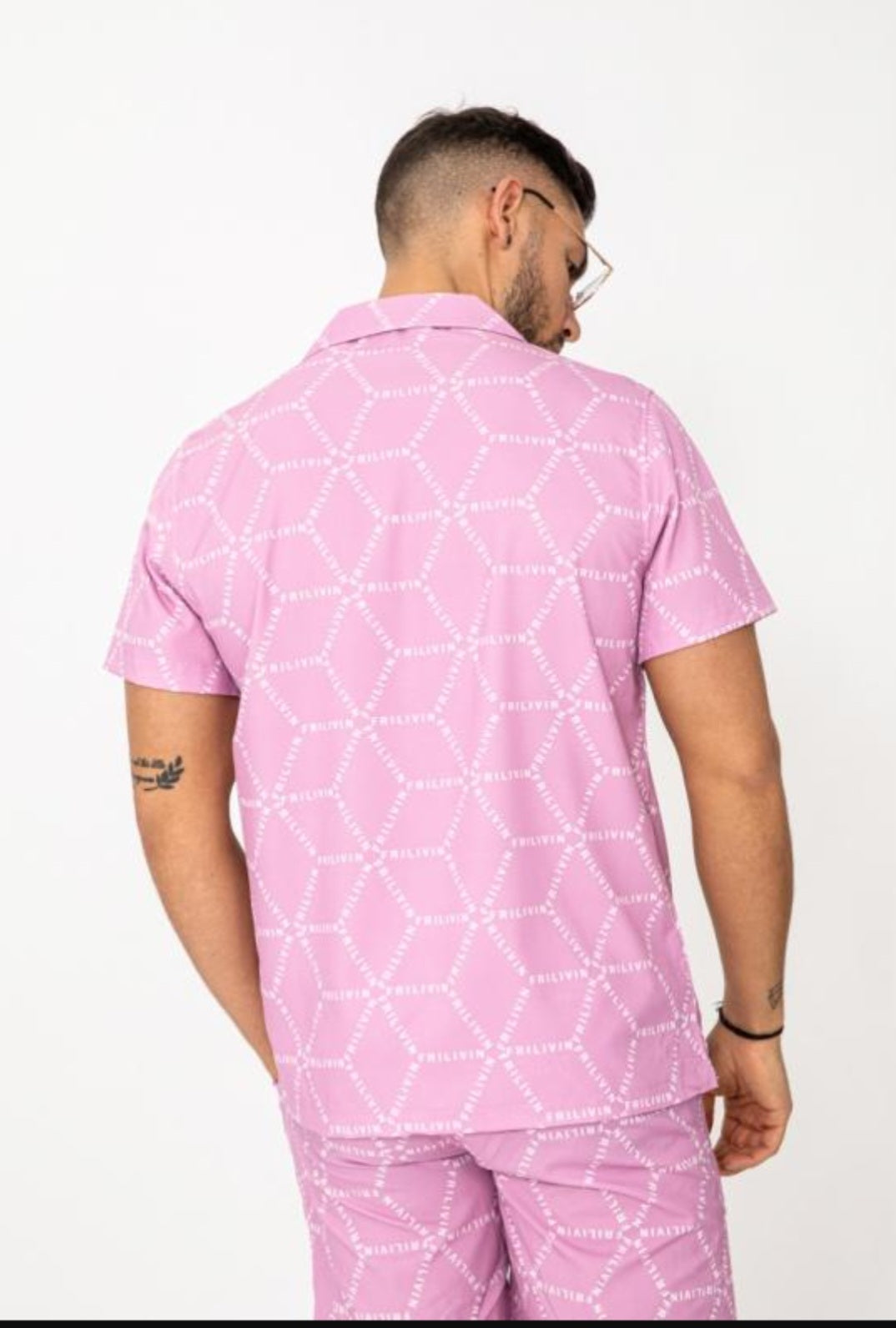 FRILIVIN pink graphic pattern set